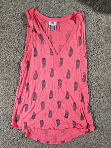 Old Navy Tank Top L V-Ausschnitt Tank Top Freizeit Ananas - Bild 1 von 6