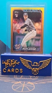 2024 Topps Series 2 Jackson Rutledge Gold Foil (Jumbo Exclusive) Rookie - Picture 1 of 2