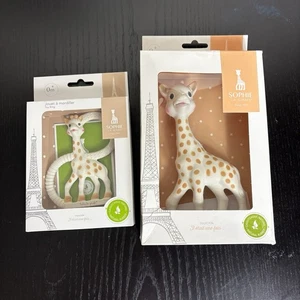 SOPHIE the Giraffe Lot of 2 -- Baby Teether & Toy Ring Teether by Vulli NEW - Picture 1 of 4