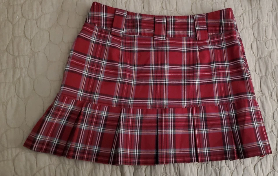 Falda Escolar Niña Roja a Cuadros Talla 3 Mujer Se Puede Usar Como Disfraz Foto 1 de 3