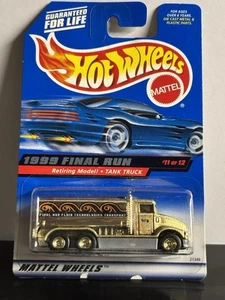 1999 Hot Wheels Final Run Tank Truck Gold Real Riders Larry Wood - Picture 1 of 3