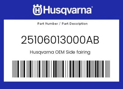 Carenado lateral genuino Husqvarna - 25106013000Ab Foto 1 de 4