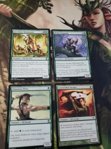Llanowar Elf + Scattershot Archer + Lys Alana Huntmaster + Elvish Vanguard Lot - Picture 1 of 1