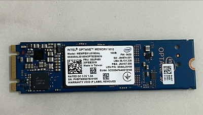 Intel Optane Memory M10 SSD M.2 2280 16GB MEMPEK1J016GAL PCIe 3.0 3D Xpoint NVMe - Image 1 of 4