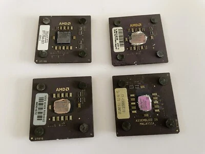 Lot of 4x AMD Athlon & Duron Ceramic CPUs – Used Vintage Processors for Gold Rec - Image 1 of 4