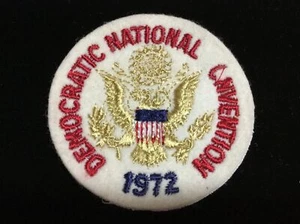 CONVENCIÓN NACIONAL DEMÓCRATA 1972 DNC George McGovern coser en parche - Imagen 1 de 2