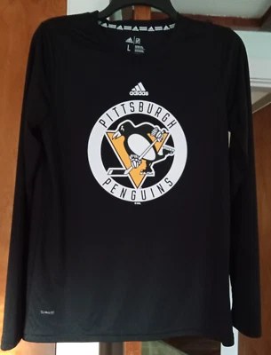 Размер для мальчика Футболка с длинным рукавом L. 14/16 ADIDAS PITTSBURGH Penguins - Изображение 1 из 4