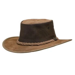 Barmah Australian Mesh Sided Foldaway Cooler Suede Hat Hickory - Bild 1 von 1