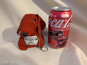 1972 Lumpi Munich Olympics Red Dog Mascot Plush Toy Rare 4 Inch Germany - Picture 1 of 9