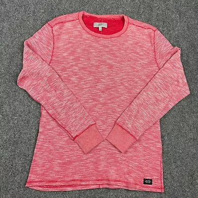 Jack Spade Sweater Mens Medium Red Striped Long Sleeve Crew Neck Cotton Blend - Image 1 of 4