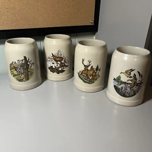 Rare Beautiful germany stonewear mug stein animal design - Picture 1 of 7