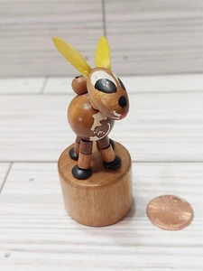 VINTAGE MERZ PUSH PUPPET COLLAPSIBLE THUMB TOY DONKEY HORSE MADE IN ITALY - Picture 1 of 7