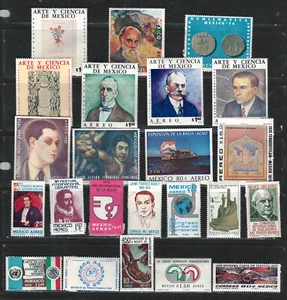 MÉXICO 1975 INCREÍBLE LOTE DE SELLOS POSTALES DE AIRE MUY FINOS SIN MONTAR O NUNCA MONTADO Scott# C456-470 y MÁS - Imagen 1 de 6