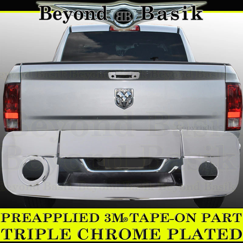 For 2009-2018 DODGE RAM 1500 2500 Chrome Tailgate Handle Cover W/Cam HL W/KeyHL - Image 1 of 2