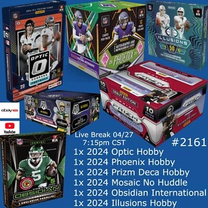 PITTSBURGH STEELERS 2024 OPTIC PRIZM DECA FOOTBALL - 6 Box Hobby Mix BREAK 2161 - Picture 1 of 1