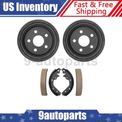 Rear Brake Drums & Brake Shoes For 1985 1986 1987 1988 1989 Dodge Aries - Image 1 of 4