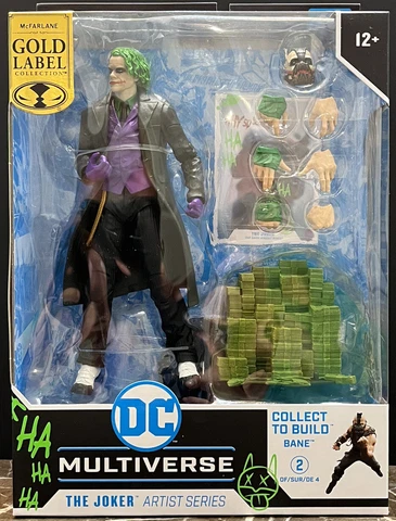 Mcfarlane Dc Multiverse Dark Knight Rises 🔥Joker🔥Artist Series Gold Label MINT Cover