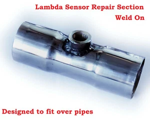 "SOLDADURA para pasar 3" o/d Lambda Boss Sensor Enchufe Tubo Escape Sección Reparación - Imagen 1 de 4