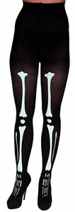 Strumpfhose Knochen Knochengerüst Skelett Halloweenstrumpfhose - Bild 1 von 1