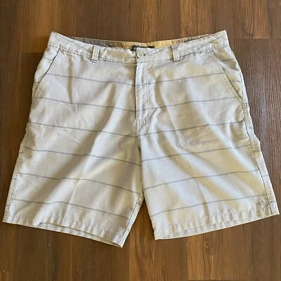Pantalones Cortos Chinos Informales O’Neill Para Hombre - Para Hombre Talla 40 Gris Rayas 80% Poliéster Foto 1 de 4