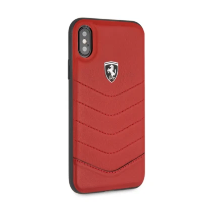 CG MOBILE IPhone X/XS FERRARI Heritage Acolchado Cuero Rojo Estuche Rígido Cubierta Lujo Foto 1 de 4
