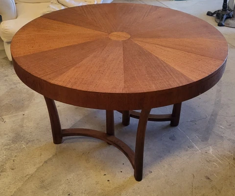 RARE! John Widdicomb T.H. Robsjohn-Gibbings  Round Dining Table - Mid-Century Cover