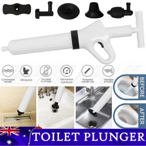 Pipe Plunger Drain Unblocker High Pressure Air Sewer Toilet Powerful Cleaner AU - Picture 1 of 12