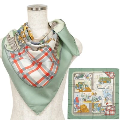 Hermes "L Elegance et le Confort en Automobile" Carre90 Seda 100% Bufanda Limpia Foto 1 de 4