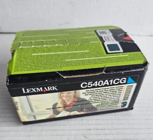 New OEM Genuine Lexmark C540A1CG Cyan Toner Cartridge C540 C543 C544 C546 X543 - Picture 1 of 6