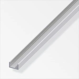 alfer U-Profil 10 x 22,5 x 1000 mm silber Profil Aluminiumprofil U Schiene - Bild 1 von 2