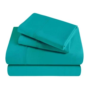 Egyptian Cotton Blend 300 Thread Count Solid Deep Pocket Luxury Bed Sheet Set - Picture 1 of 175