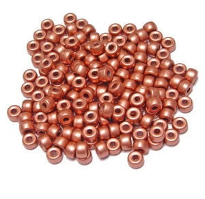 100 Light Copper Preciosa Czechoslovakian Glass 6mm Mini Crow Pony Beads - Picture 1 of 1