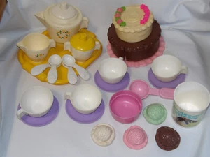 1980'S VNTG FISHER PRICE FUN w FOOD ICE CREAM and CAKE PARTY w TEA SET in GUC - Picture 1 of 11