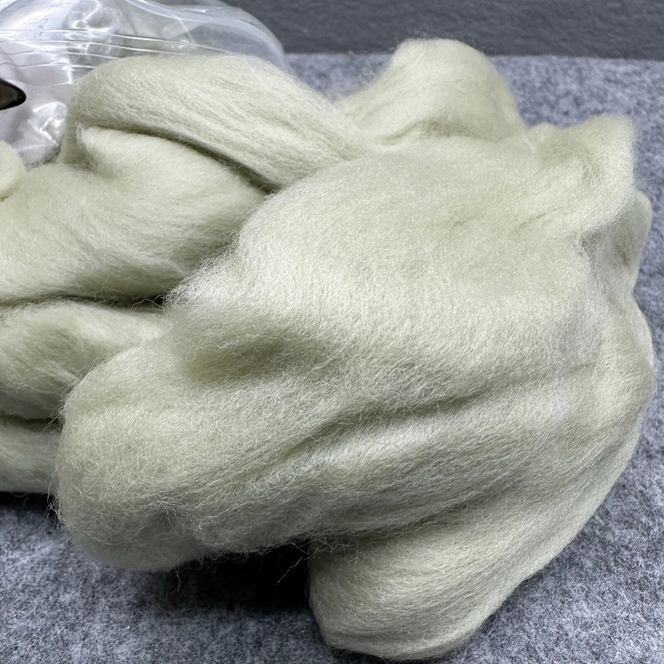 Lana Merino Fieltro Giratorio Lana Roving Fibra Verde Apio 162g Mohair y Más Foto 1 de 4