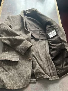 Vintage Harris Tweed Wolle Herren eleganter Mantel schottische Jacke Größe Small - Bild 1 von 12