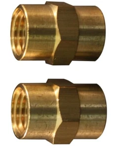 MILTON 643 2 PACK BRASS FEMALE COUPLING 1/4" X 1/4" - Bild 1 von 1