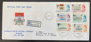 1966 Nassau Bahamas First Day Cover To Victori Introduction Of Decimal Currency - Picture 1 of 2