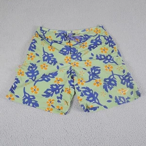 Patagonia Badeshorts Herren 35 grün Blumen Kordelzug Hüfttasche 100% Nylon - Bild 1 von 12