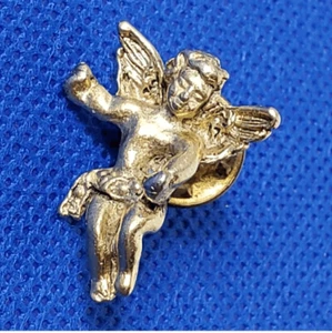 Vintage goldfarbene Cherub Engel Tack Pin - Bild 1 von 5