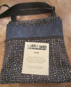 MARUCA DESIGN - Neu mit Etikett Crossbody Handtasche blau und braun Handmade in Colorado - NEU - Bild 1 von 5