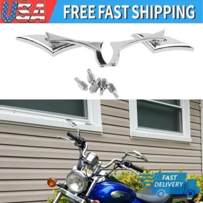 Espejos retrovisores cromados para motocicleta 8 mm 10 mm aptos para Honda Fury VT13CX VT1300CX Foto 1 de 4