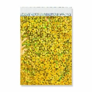Metallic Gold Holographic Foil Mailing Bags 4 x 6" 114 x 162mm [C6] - Picture 1 of 1