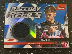 2024 Topps Finest Formula 1 F1 PIERRE GASLY Raceday Relics Blue Refractor /75 - Bild 1 von 2