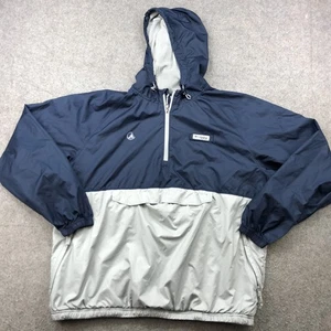 Atlanta Braves Jacket Mens XL Blue Gray MLB Baseball Columbia Hood Windbreaker - Picture 1 of 13