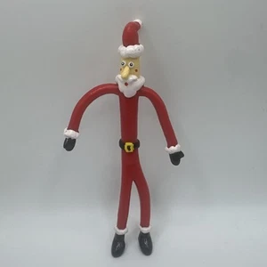 Whataburger Bendy Santa Toy Whatapals Kids Meal Christmas Figure Rubber Vtg 90s - Picture 1 of 5