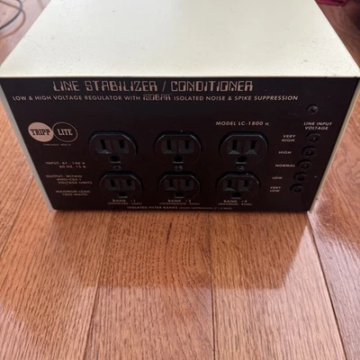 🔌Tripp Lite 6 Outlet Fused LC-1800a Power Line Stabilizer Conditioner Regulator - Image 1 of 4