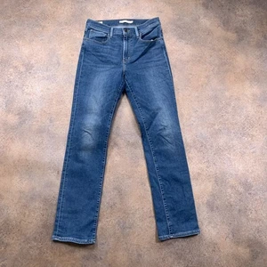 LEVI'S 724 Jeans Women's (30 Inch Waist) (30 Inch Leg) High Rise Straight Blue - Picture 1 of 13