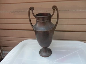 Vintage Bronze Urn, Neoclassical Motif, 12" x 6" - Picture 1 of 6