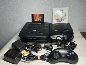 Sega CD Model 2 MK-4102 Console Sega Genesis Mk-1631A SET System - Picture 1 of 19