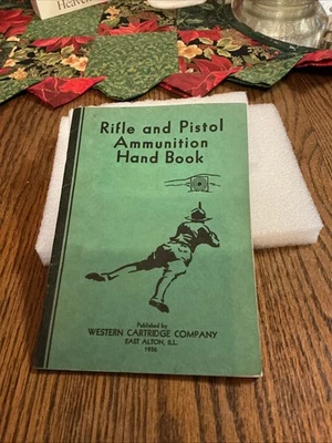 Original Western Cartridge Co., manual de municiones para rifle y pistola 1936, estado usado. Foto 1 de 4